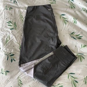Grey & White Capri Leggings